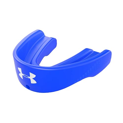 Protège-dents Under Armour Gameday Armour bleu roi avec sangle pour sport