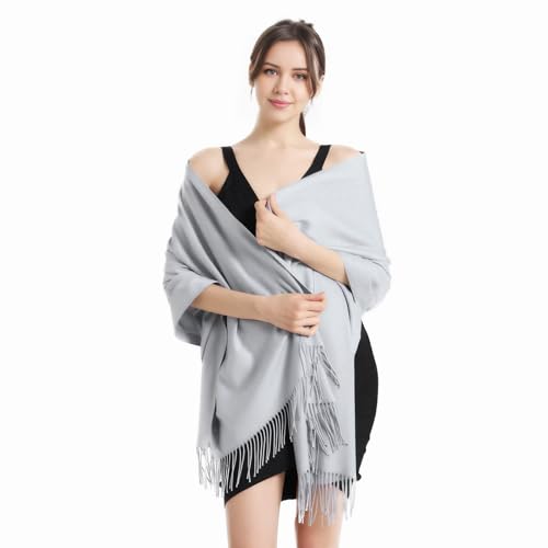 Image of Pashmina Scarf and Shawl - Soft Women Pashminas Wrap for Wedding Evening Party dresses