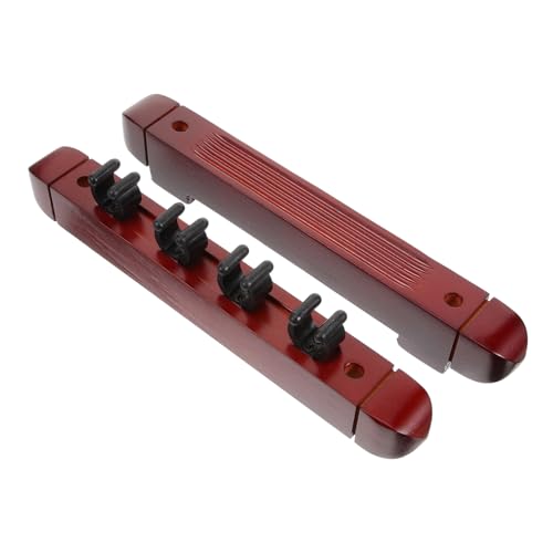 Abaodam 1Set Wall Mounted Billiard Rack Slot Wooden Holder Organizer for Pool Storage Elegant Design Wine Space Saving Multi Purpose Display Stand for Cues and Fishing