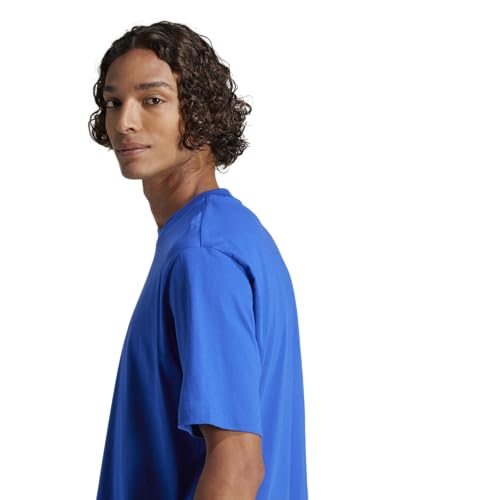 T-shirt adidas Essentials Linear en coton doux bleu team royal taille S - 3