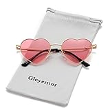 Kids Heart Shaped Sunglasses for Girls Age 2-8, Polarized UV400 Protection Lens Metal Frame Glasses...