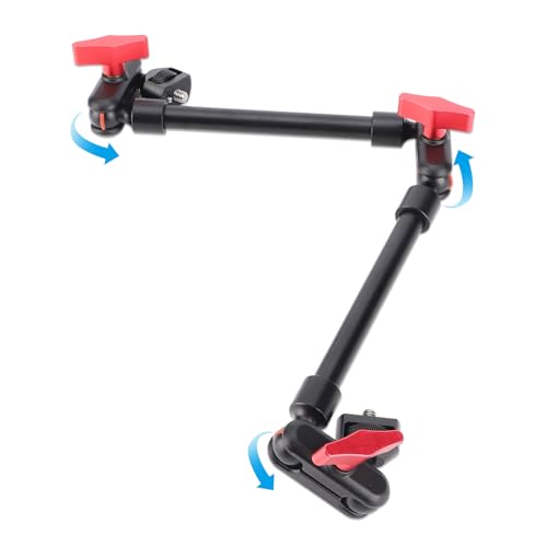 Brazo mágico de fricción ajustable para grabar vlogs con cámara de acción y focos led
