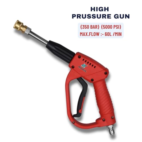 Image of Pressure Washer Gun 5000PSI,High Pressure Washer Gun with, 3 /8 inch Quick Connect Plug with 5pc Nozzel Tips