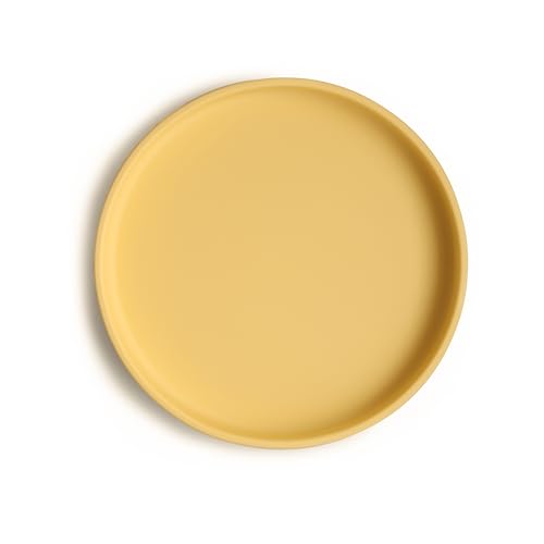 Image of mushie Classic Silicone Suction Plate | BPA-Free Non-Slip Design (Daffodil)