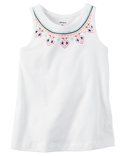 Débardeur pour fille Carter's blanc imprimé fluorescent taille 4T vêtement été enfant