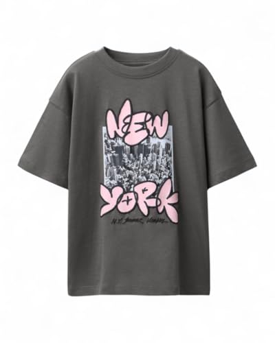 Image of Alan Jones Clothing Boys Oversized Cotton Printed T-Shirt | Round Neck, Short Sleeves, Casual Wear