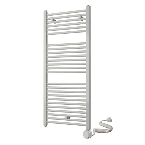 Toallero Secatoallas radiador electrico, tubos de acero con acabado lacado en blanco 1200x500 con termostato fácil de usar