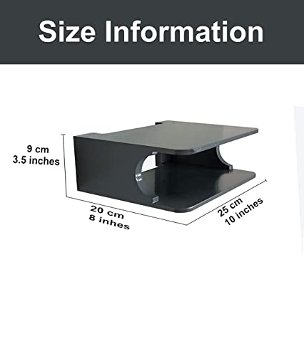 Image of Set Top | Tv Stand Setup Box Stand Wall Mount for Home Wall Shelf for Holding Speakers WiFi Router Game Console Remote Streaming Device (Grey)