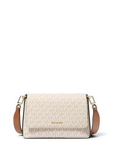 Michael Kors Nessa Small Messenger, Gold-Tone Hardware/Vanilla/Acorn