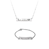 pearl necklace bracelet earring set Rost- und wasserfest, die Namen der KPOP BTS-Mitglieder sind graviert, schön und gesund zu tragen