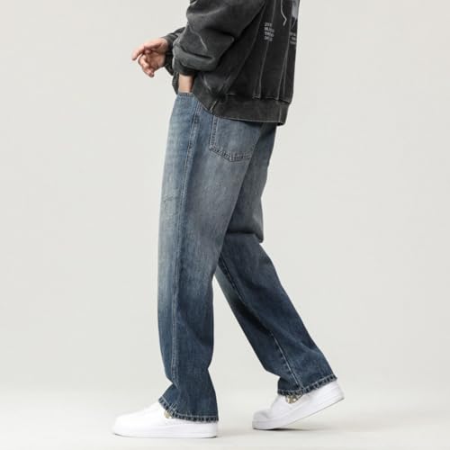 Jeans Pants Trouser Denim Retro Spring and Autumn Men's Classic Loose High Street Washed4