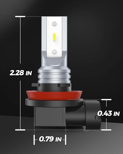 Marsauto AFGG1SH11-E H11 H8 H16 Led Fog Light Bulbs, 6000K Xenon White, Superior Bright Csp Chips 360-Degree Illumination Drl, Halogen Bulbs Replacement For Cars,Trucks,Suvs thumb #5