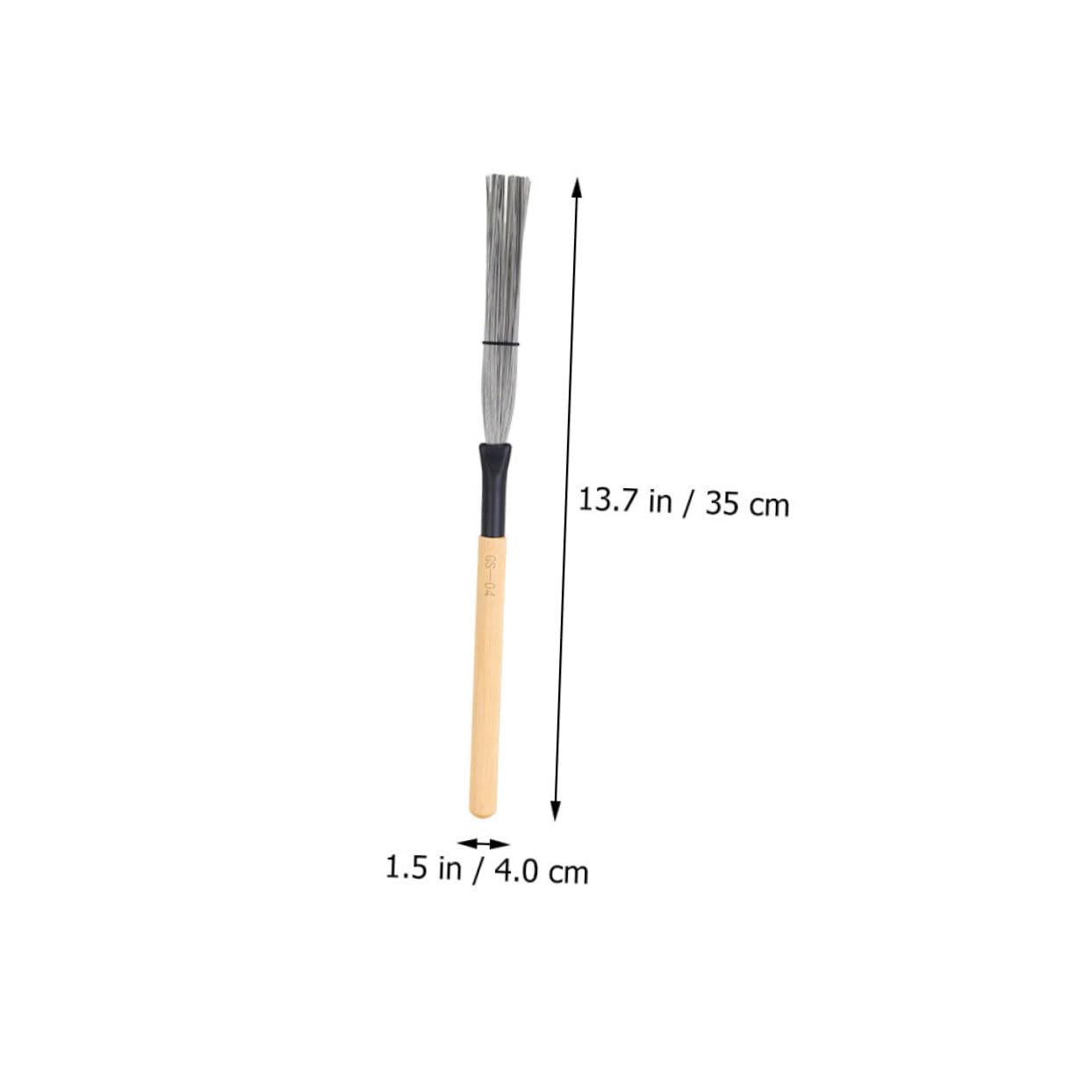 SUPVOX 2sets Drum Brush Wooden Handle Steel Wire for Beginners Professionals Youth Bands Bass Drum Enhance 2pcs*2