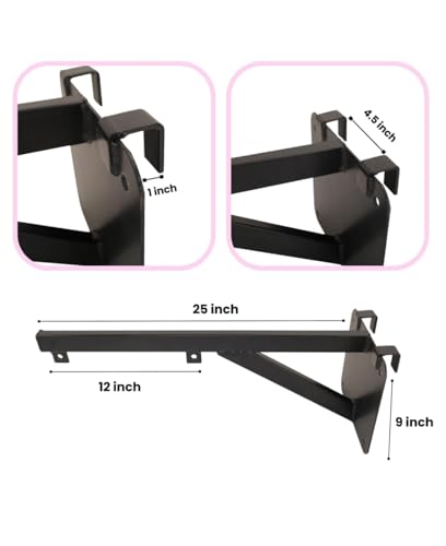 Image of Axmon Baby Cradle Hanger | 90 kg Static Load Capacity| Iron Swing Hanger for Window |Powder Coated Rust Resistant| Kids Swing,Hanging Chair, Punching Bag Wall Mounted Indoor & Outdoor Use