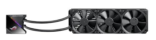 Asus ROG RYUJIN 360 Sistema di Raffreddamento per CPU All-In-One Liquid, Display OLED, Aura Sync RGB, Noctua Ippc 2000 Pwm, 3 Ventole di Raffreddamento da 120 mm, Nero - Immagine 1