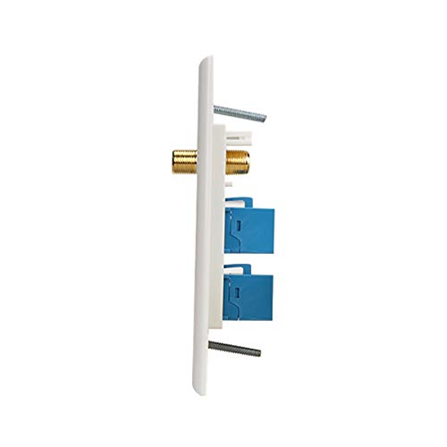Conector HDMI Keystone hembra a hembra IQIAN blanco para placa de red y pared 3