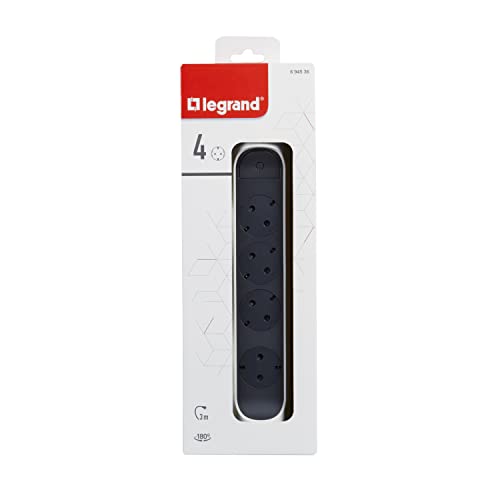 Regleta Legrand de 4 tomas con interruptor y cable de 3 metros en blanco 694536 5