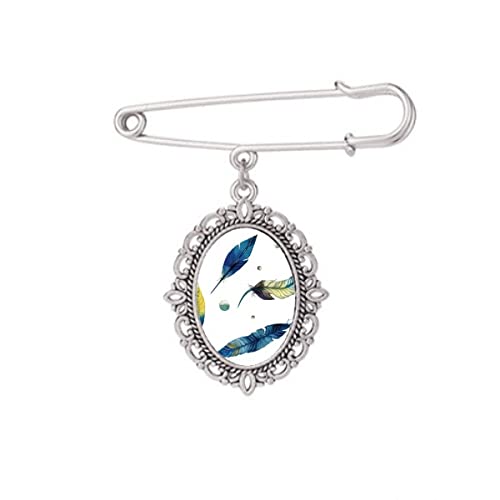 Broche plume colorée pour sublimer votre châle ou votre robe lors d'une soirée