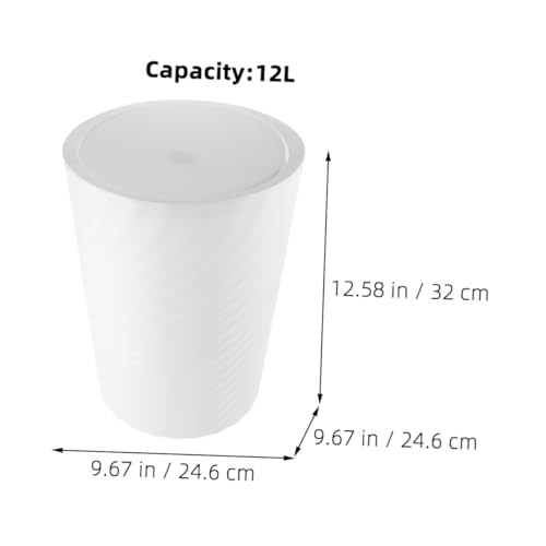 Caneca de basura rectangular con tapa de gran capacidad miniatura 2