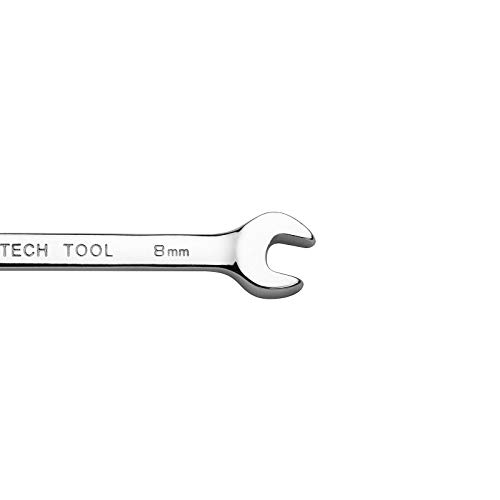 Jetech 8mm Flexible Head Gear Wrench, Industrial Grade Ratcheting Combination Spanner, Forged, Heat-Treated Cr-V Alloy Steel - Image 3