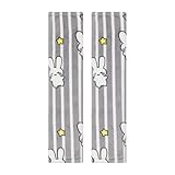 Refrigerator Door Handle Covers Washable Keep Appliance Clean for Fridge Microwave Stove Oven Catch All Stains Dust Dirty Fingerprint, Removable Refrigerator Handle Covers Set of 2 (Grey Rabbit)