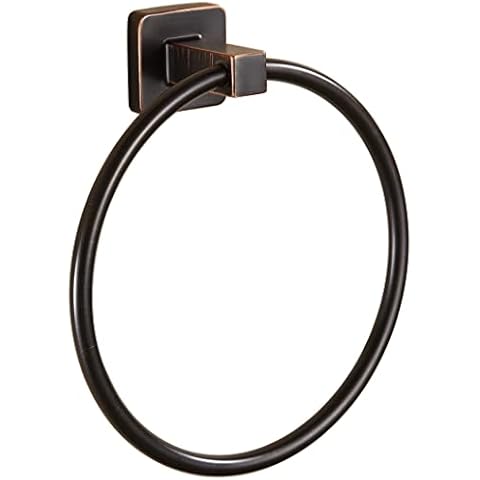 WOLIBEER Bronze Towel Ring, Oil Rubbed Hand Towel Holder Rustic Bathroom Towel Hanger SUS 304 Stainless Steel Towel Rack Wall Mounted Cover