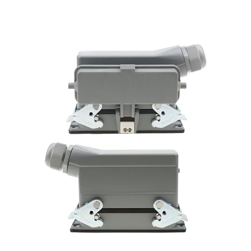 Conector HDC-HE-24 industrial con cubierta protectora hermética y pines de alta conductividad