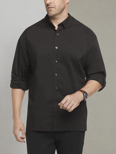 Camisa de hombre Van Heusen Stain Shield elástica y de color sólido 4