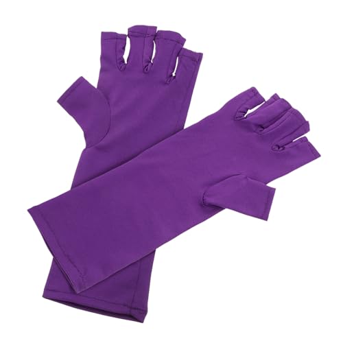 WRITWAA 1Par Guantes UV De Poliéster Guantes De Para Manicura Protección Para Manos Durante Tratamientos Coración De Color