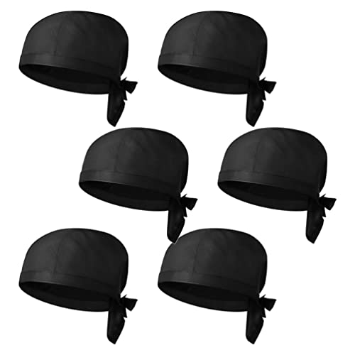 PACKOVE 6pcs Chef Hats for Restaurant Bakery Breathable Moisture-absorbing Caps Comfortable Fit for Cooks Waitstaff Unisex Cooking Uniforms Durable