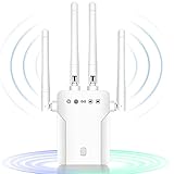 CINEMON Repetidor WiFi, Repetidor de Señal WiFi de 1200 Mbit /s, Repetidor WiFi 5g Amplificador WiFi con conexión LAN, Funciona con Todos los enrutadores WLAN , Cobertura de hasta 200 m² (Blanco)