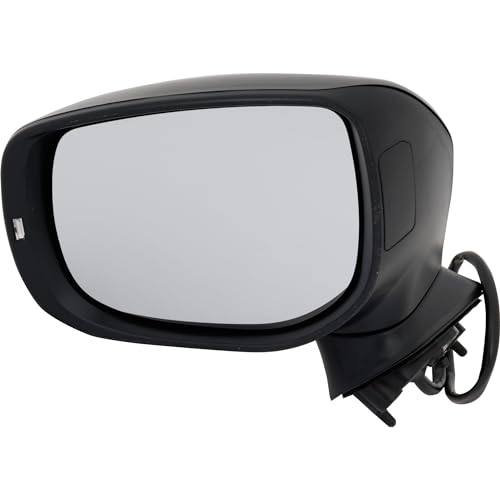 Left Mirror compatible with FORESTER 2019-2020 LH Power Manual Folding Heated Paintable w/Auto Tilt Blind Spot Light in Housing Lower and Upper Signal No Memory