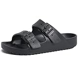 GETOEU Womens Slide Sandals Arch Support Sandals Adjustable Strap Soft Sole Orthopedic Footbed Slides,9.5