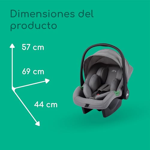 Bebeconfort Breeze Trio, Carrinho de Bebê 3 em 1 com Assento de Carro, 0-22 kg (0-4 anos), Assento Reversivel & Leve, Carrinho de Passeio, Assento de Carro i-Size, Dobrável Compacto, Cinza Mineral