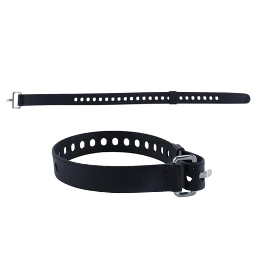 Durlo 4 correas para raquetas de nieve, ajustables para botas de esquí, snowboard, patines, senderismo y deportes al aire libre (negras).