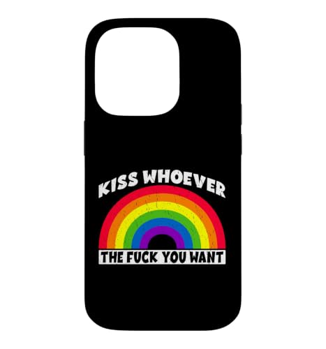 Kiss Whoever You Want Rainbow LGBTQ �v���C�h �� ���� �X�}�z�P�[�X iPhone 14 Pro �p