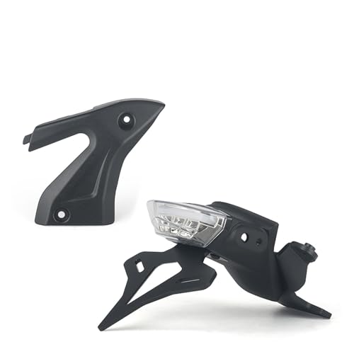 Support plaque d'immatriculation Trident 660 court en acier avec feu LED transparent