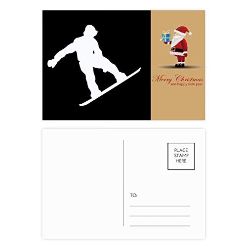 Cartes postales Jumping Skateboarding Sport motif Père Noël lot de 20 collection glisse