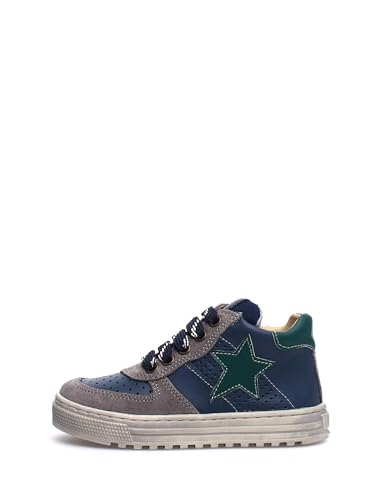 Sneakers Naturino Bleu en cuir de qualité supérieure style italien