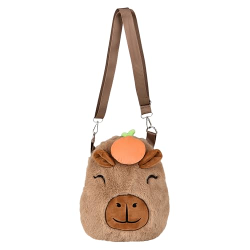 Capybara Plush Crossbody Bag 10"x11.5"2