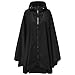 Jewlri Damen Wasserdicht Regenponcho Stilvoll Faltbare Wiederverwendbar Rain Poncho Hiking Outdoor Mehrzweck Regenjacke mit Kapuze
