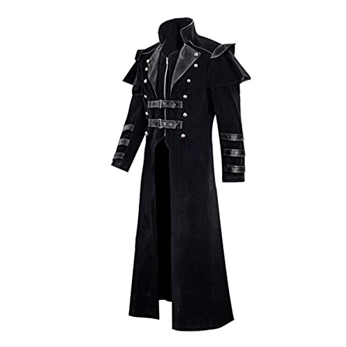 Oiefeen Men's Gothic Hooded Jacket Men's Punk Fashion Long Windbreaker Cape (Black-222, Xl) … #TOP1