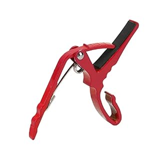 Capo, alliage de capo de guitare électrique portable à large application, jolie conception pour jouer(rouge) - Les Beatles, Paul McCartney, John Lennon, RIngo Starr, George Harrison Capo, alliage de capo de guitare électrique portable à large application, jolie conception pour jouer(rouge) – Image 2