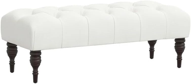 Storage Zeno Ottoman with Hidden Compartment, Rectangular 2 Seater Ottoman, Living Room Furniture, Storage Ottomans for Office, Bedroom, Living Room (Ivory) (White)