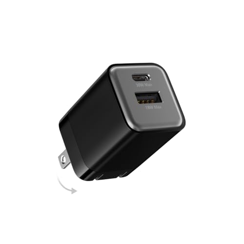 Image of wegear USB C Fast Charging Charger, 30W Dual-Port GaN Nano Charger with Foldable Plug for iPhone 17 /16 /15 Series, iPad, Galaxy S26 Ultra and More Series, (Black, 1 Pack)