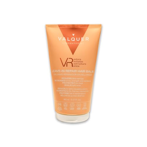 VALQUER VR Bálsamo Reparador Sin Aclarado 3 en 1 | Acondicionador Leave-In, Sérum y Tratamiento Capilar Intensivo | Hidratante y Sellador de puntas | Vegano | 150 ml