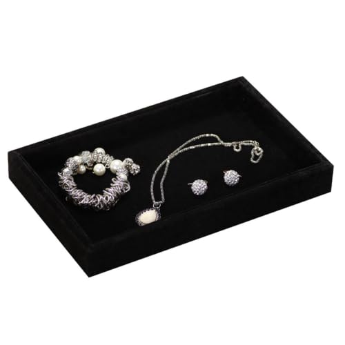 Dzrige Velvet Stackable Jewelry Tray Organizer for Drawer Ring Necklace