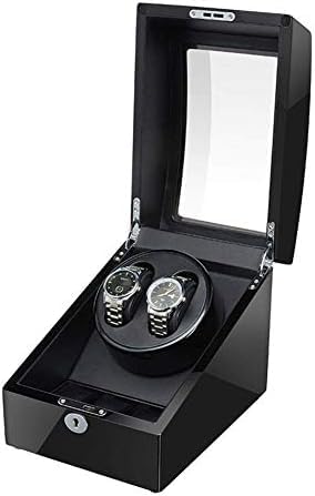 Mechanical Watch Shaker Watch Winder Box 2+3 Automatic Watche Winder Adapter and Battery Powered Wooden Piano Finish Quiet Motor