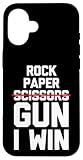 Hülle für iPhone 16 Rock, Papier, Pistole (I Win) - Lustige Waffenbesitzer Waffen Munitionspistole
