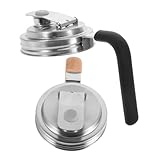BIUDECO 2 Piezas Tapas para Tarros de Ancha Inoxidable con Asa Cubiertas Reutilizables para Bebidas Tapas de Vertido Selladas para Frascos